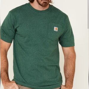 Carhartt Loose Fit Dark Green Short Sleeve Pocket Tee. Size Large